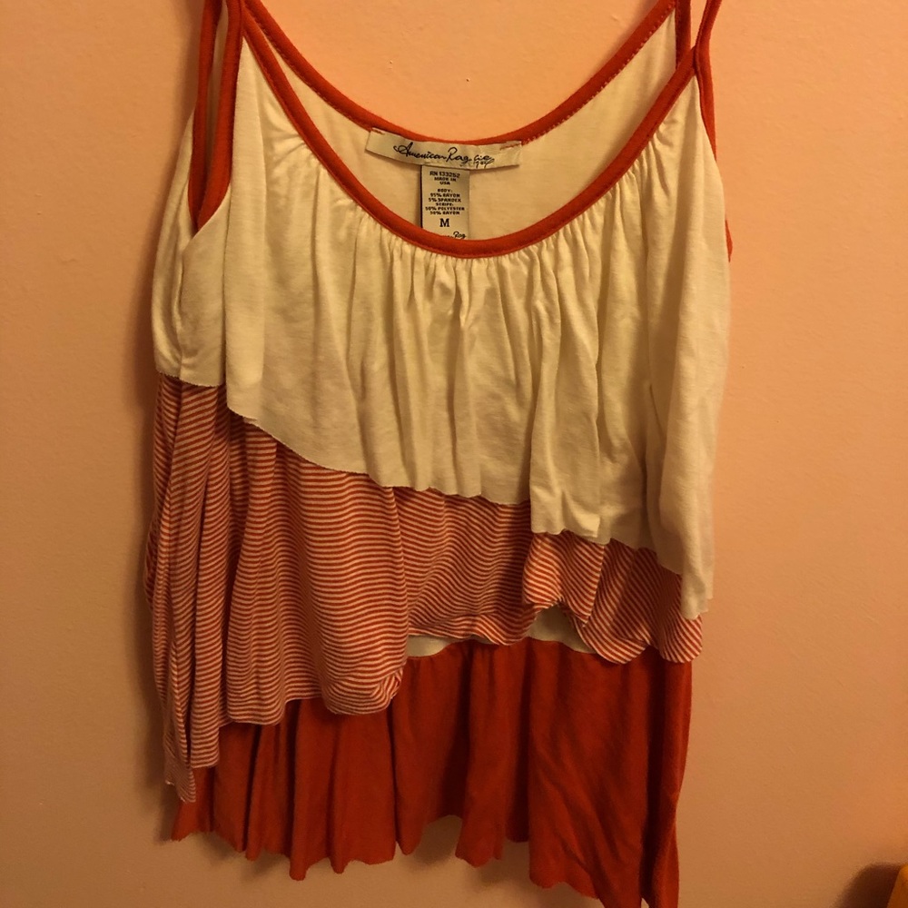 Tank, salmon white and striped